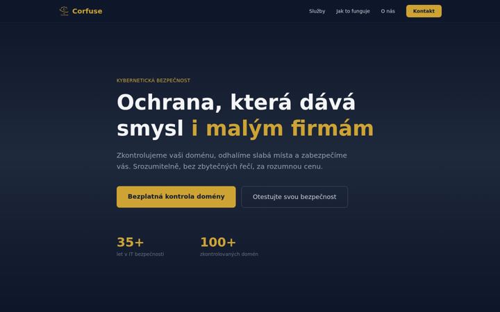Screenshot of corfuse.com