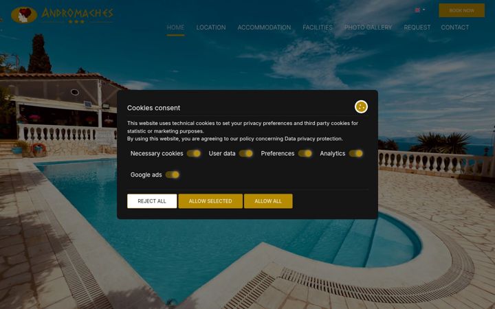 Screenshot of corfusunholidays.com