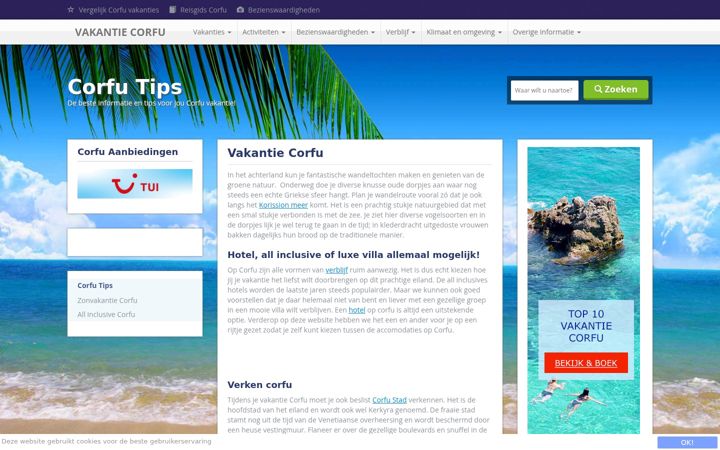 Screenshot di corfutips.nl