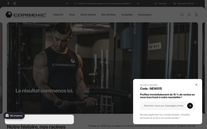 Screenshot of corgenic.com
