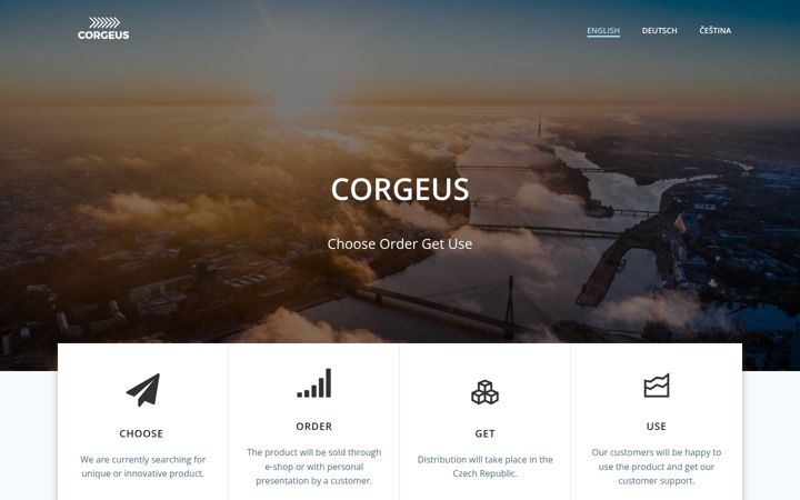 Screenshot of corgeus.cz