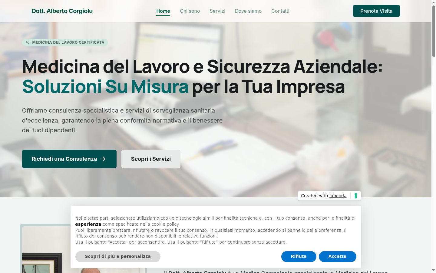 Snimka zaslona bannera za privolu prikazanog prije bilo kakve interakcije