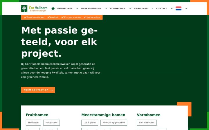 Screenshot di corhuibers.nl
