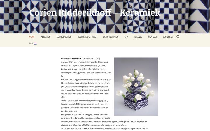 Screenshot di corienridderikhoff.nl