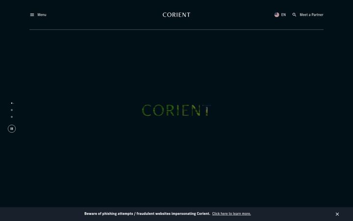 Screenshot of corient.com