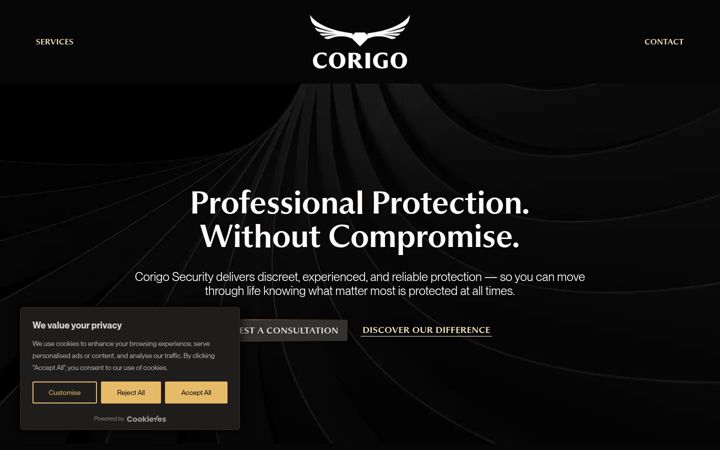 Screenshot of corigo.ca
