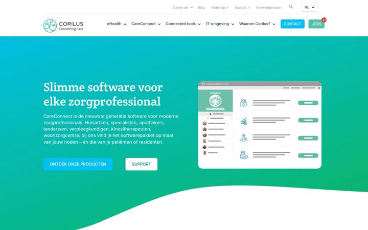 Screenshot of corilus.be