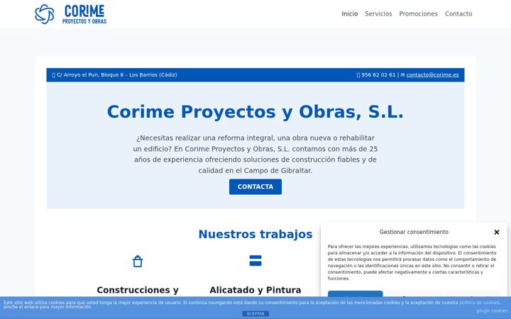 Screenshot of corime.es