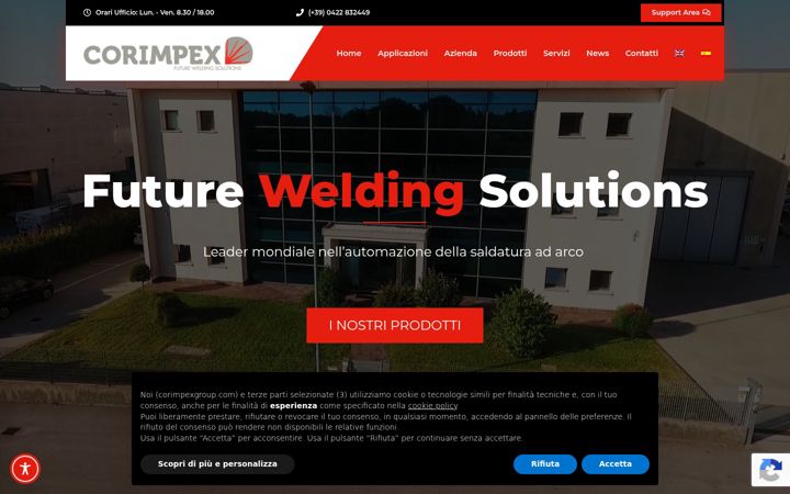 Screenshot of corimpexgroup.com