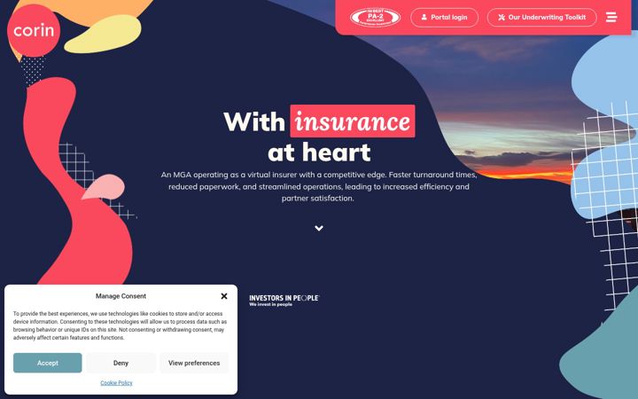 Screenshot of corin.com