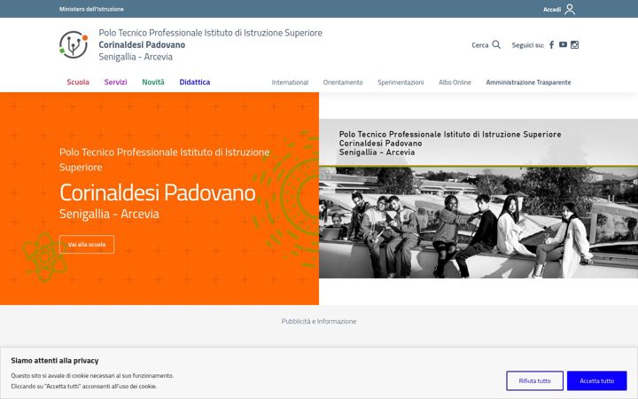 Screenshot of corinaldesipadovano.it