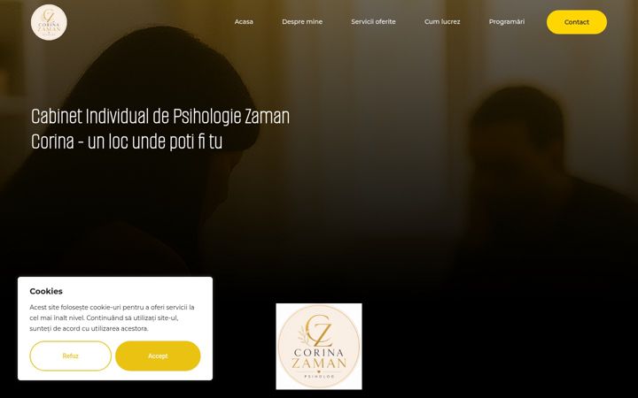 Screenshot of corinazaman.ro