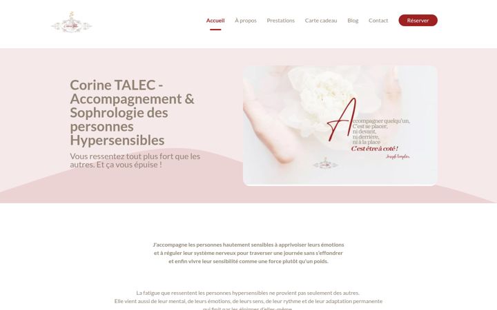 Screenshot of corinetalec.com