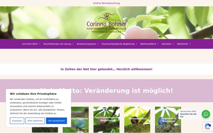 Screenshot of corinnaboehner.de