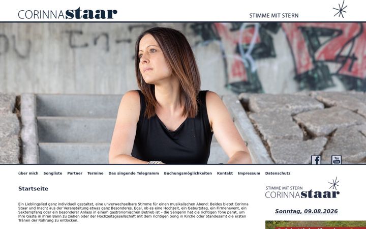 Screenshot of corinnastaar.de