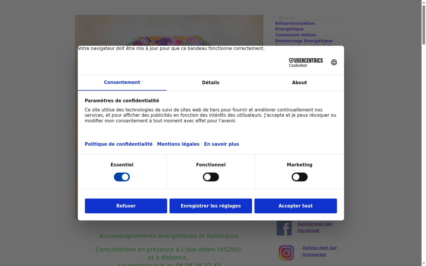 Sutikimo reklamjuostės, rodytos prieš bet kokią sąveiką, ekrano kopija