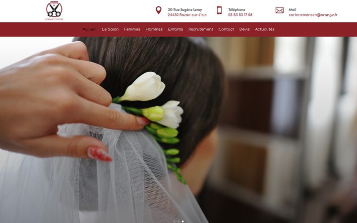 Screenshot of corinne-coiffure24.fr
