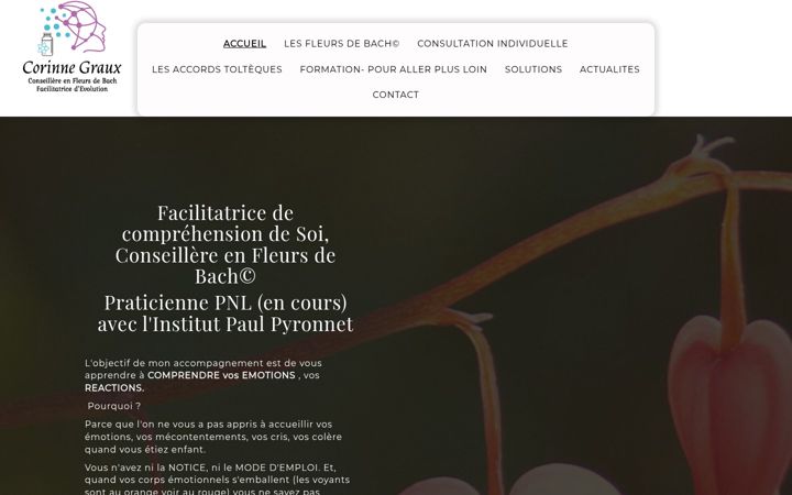 Screenshot di corinne-graux-fleursdebach.fr