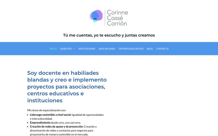 Screenshot of corinnecassecarrion.com