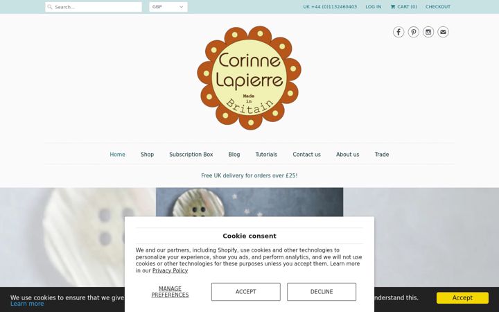 Screenshot of corinnelapierre.com