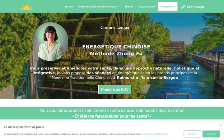 Screenshot of corinneleroux.fr