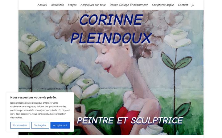 Screenshot di corinnepleindoux.fr