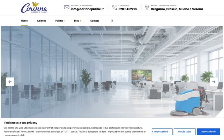 Screenshot of corinnepulizie.it
