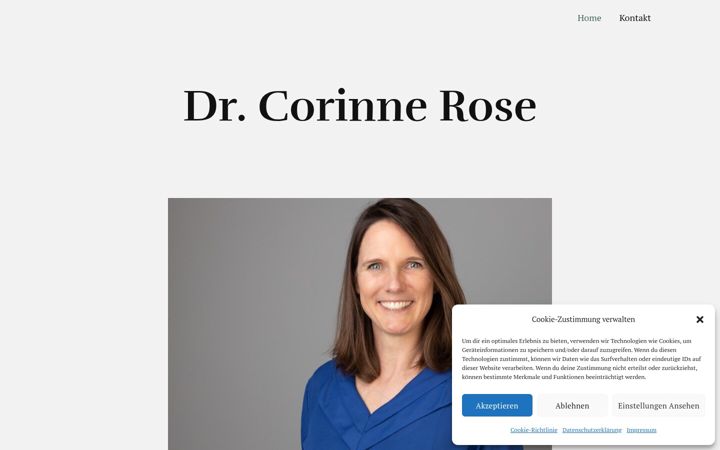 Screenshot of corinnerose.com