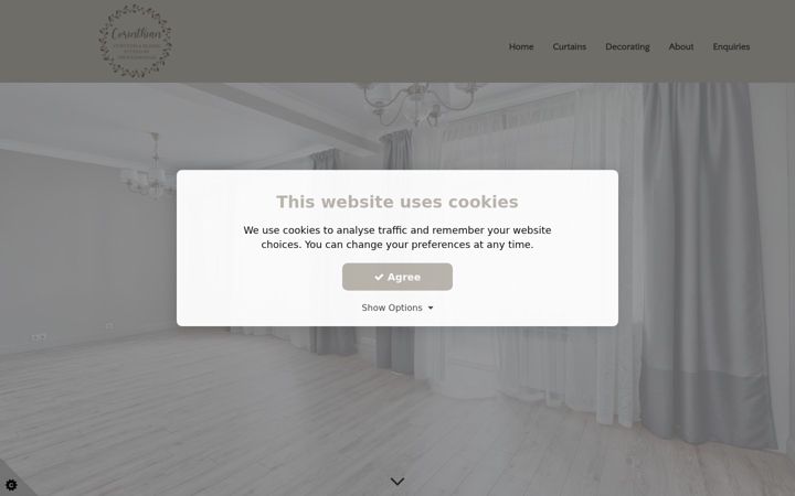 Screenshot of corinthiancurtains.co.uk
