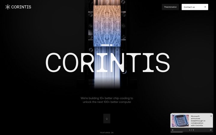 Screenshot of corintis.com