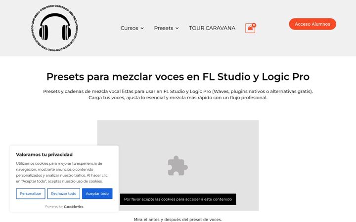 Screenshot of coriprod.com