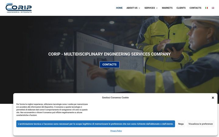 Screenshot of coripsrl.it