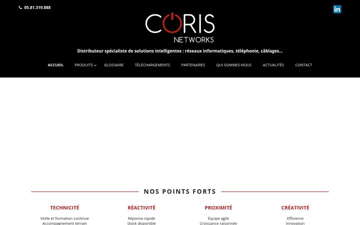 Screenshot of coris-networks.fr