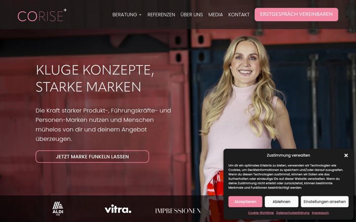 Screenshot of corise.de