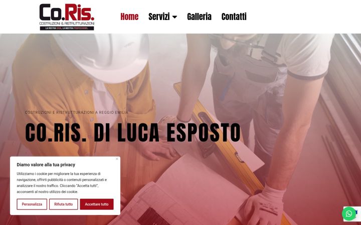 Screenshot of corisristrutturazioni.it