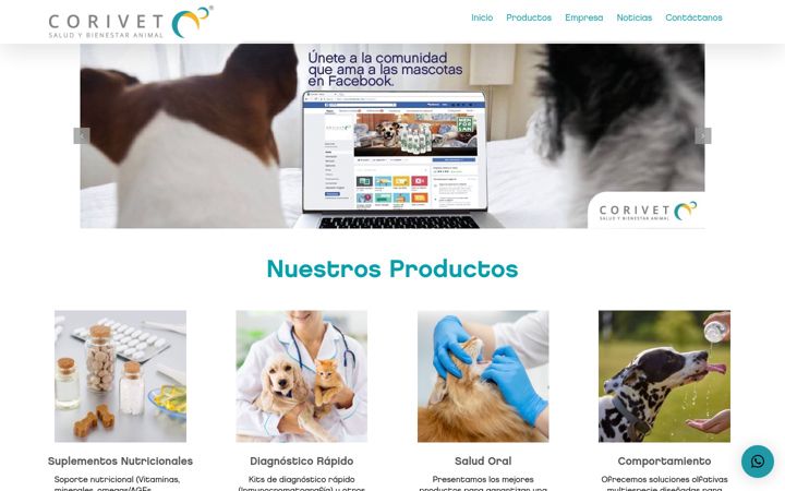Screenshot of corivet.com