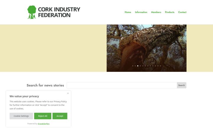 Posnetek zaslona cork-products.co.uk