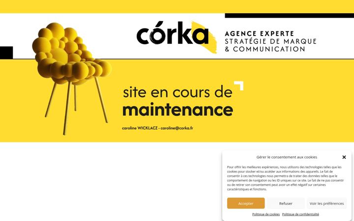 Screenshot of corka.fr