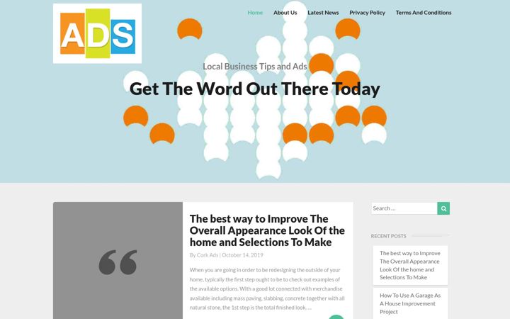 Screenshot of corkads.ie