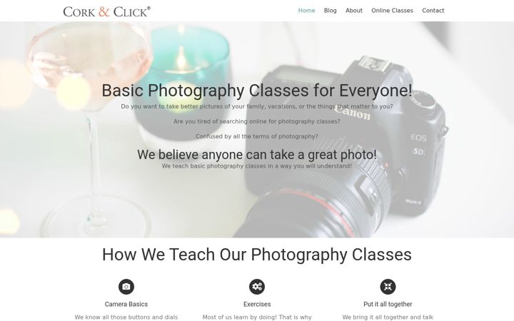 Screenshot of corkandclick.com