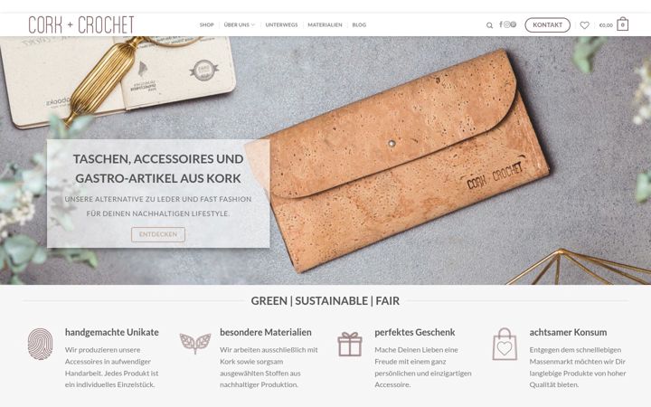 Screenshot of corkandcrochet.com