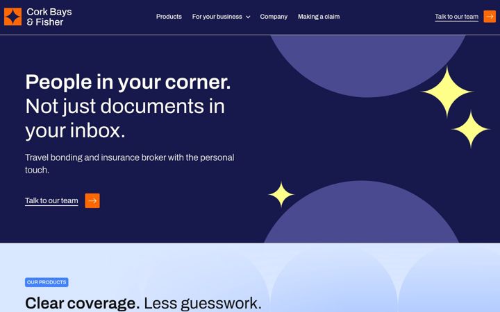 Screenshot of corkbaysfisher.co.uk