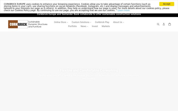 Screenshot of corkbrick.com