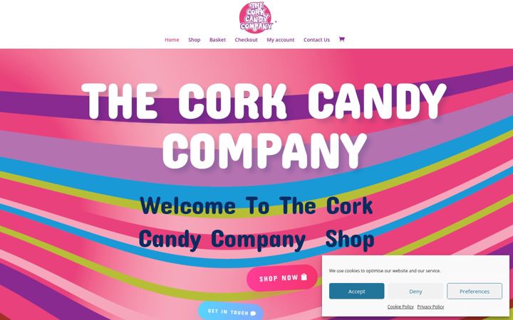Screenshot of corkcandycompany.com