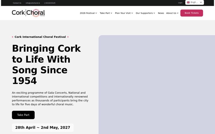 Screenshot of corkchoral.ie