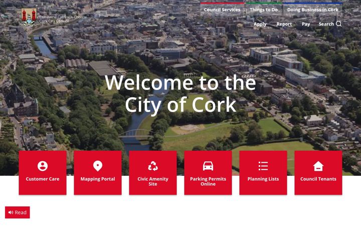 Screenshot of corkcity.ie