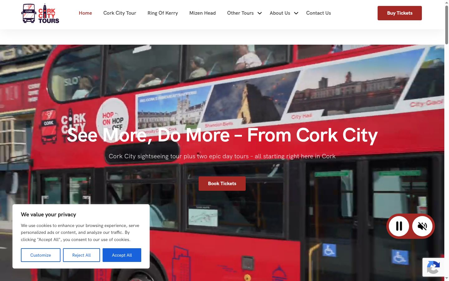 Screenshot of the consent banner shown before any interaction