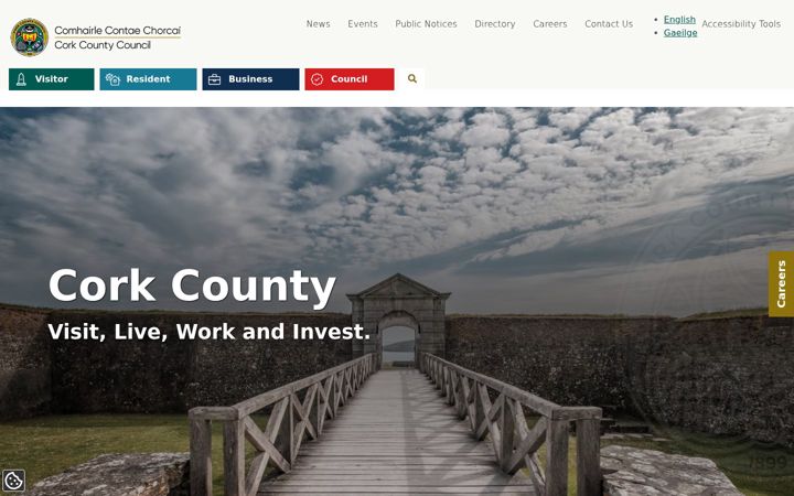 Screenshot ta' corkcoco.ie
