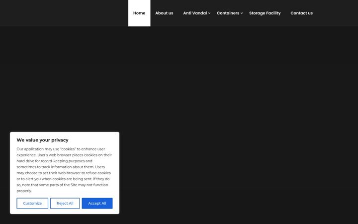 Screenshot ta' corkcontainers.ie