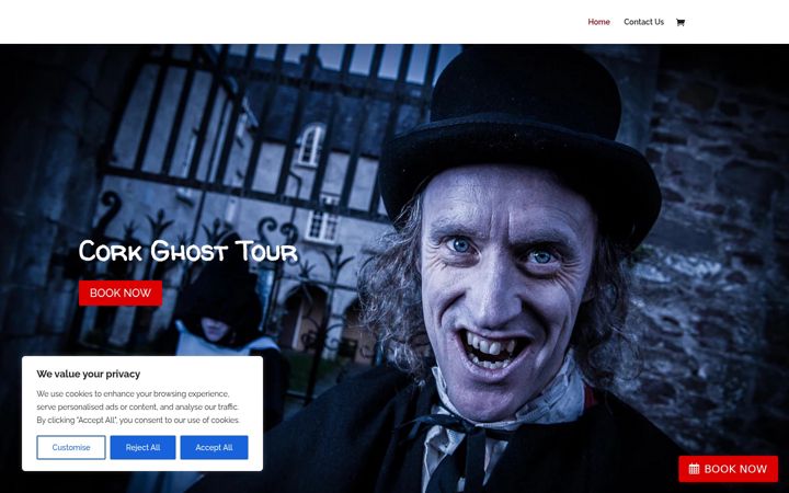 Screenshot ta' corkghosttour.ie